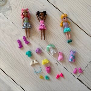 Polly Pocket Colorful Fashion Doll Set